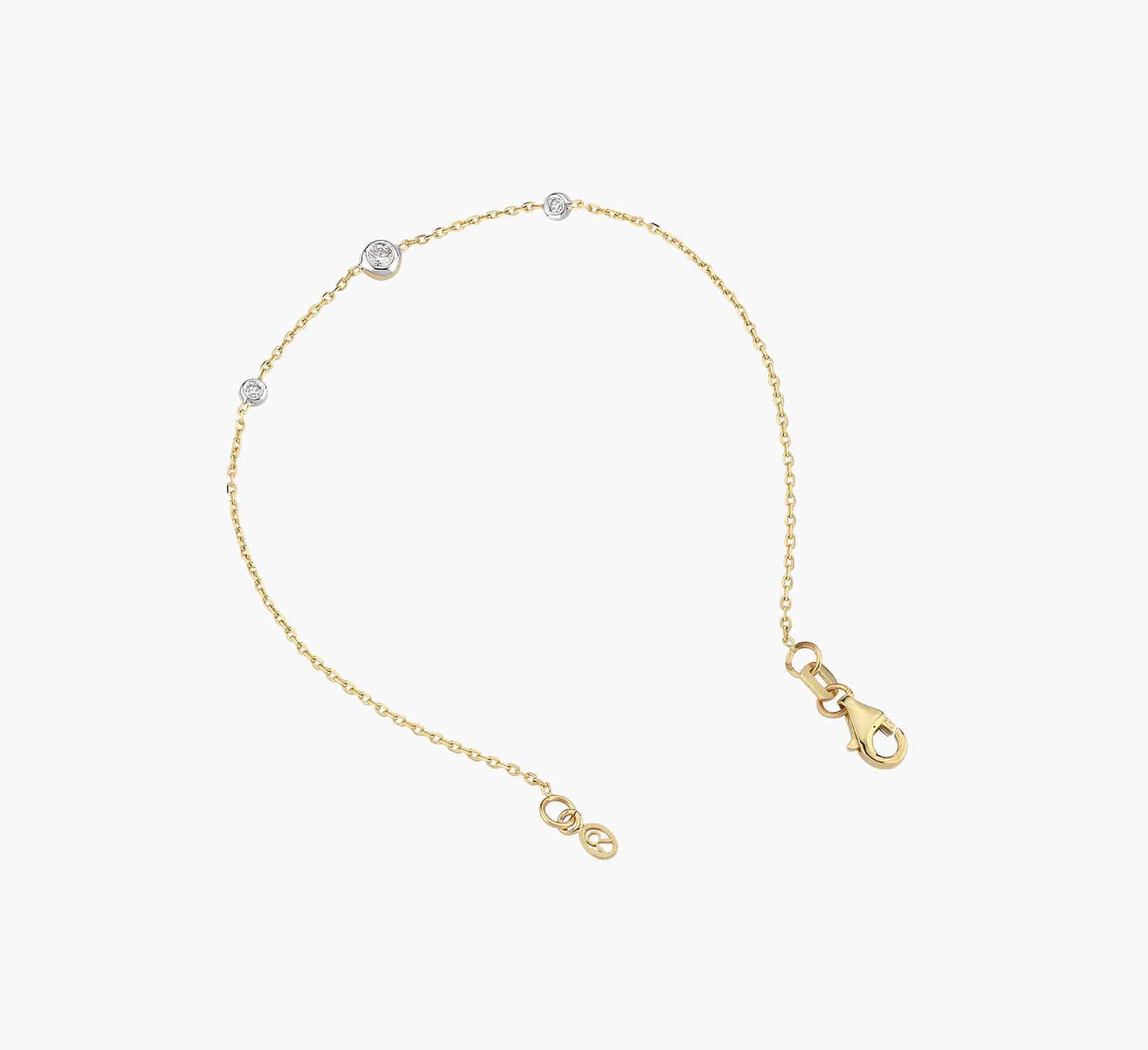 Trio Diamond Chain Bracelet