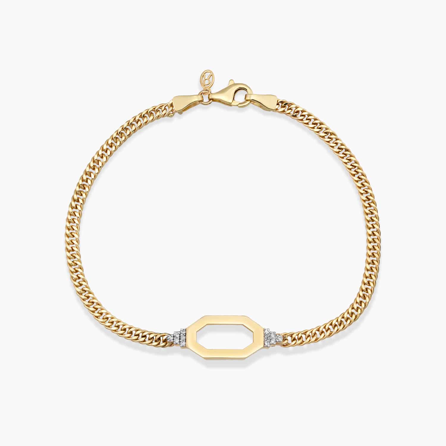 Diamond Octagon Straw Bracelet