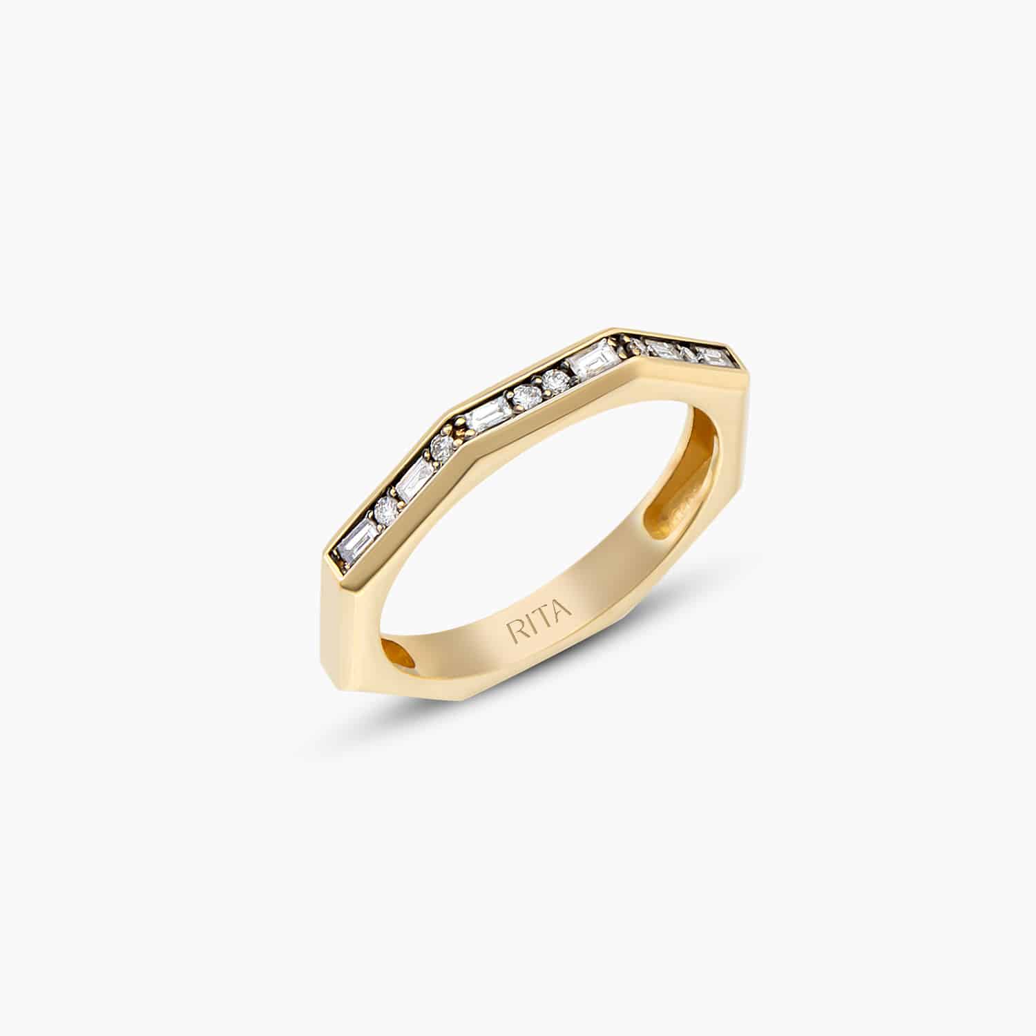 Baguette Diagonal Ring