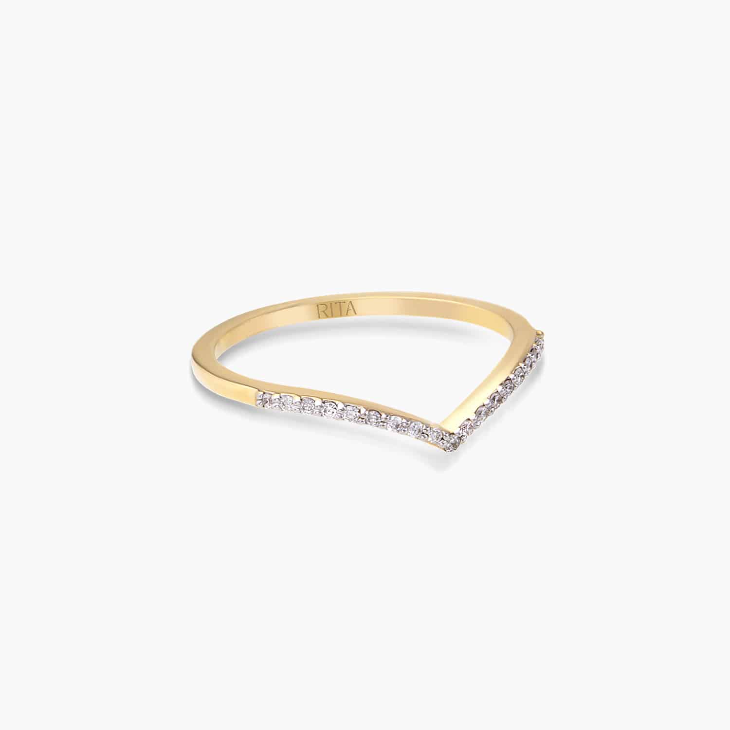 Diamond Wishbone Ring