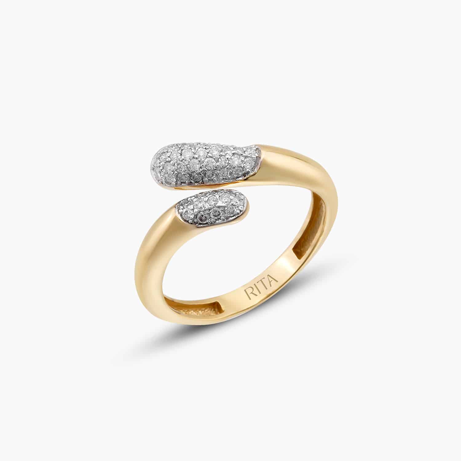 Serpent Diamond Pinky Ring