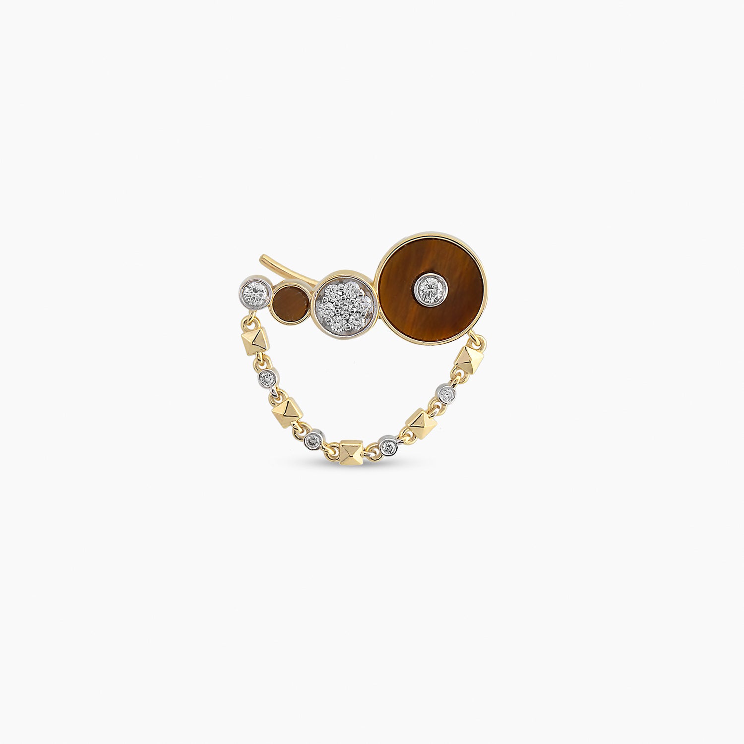 Tiger Eye Deep Space Ear Climber
