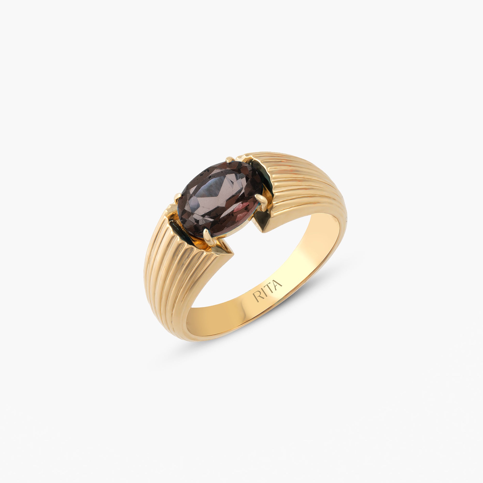 Smoky Topaz Gemstone Heirloom Ring