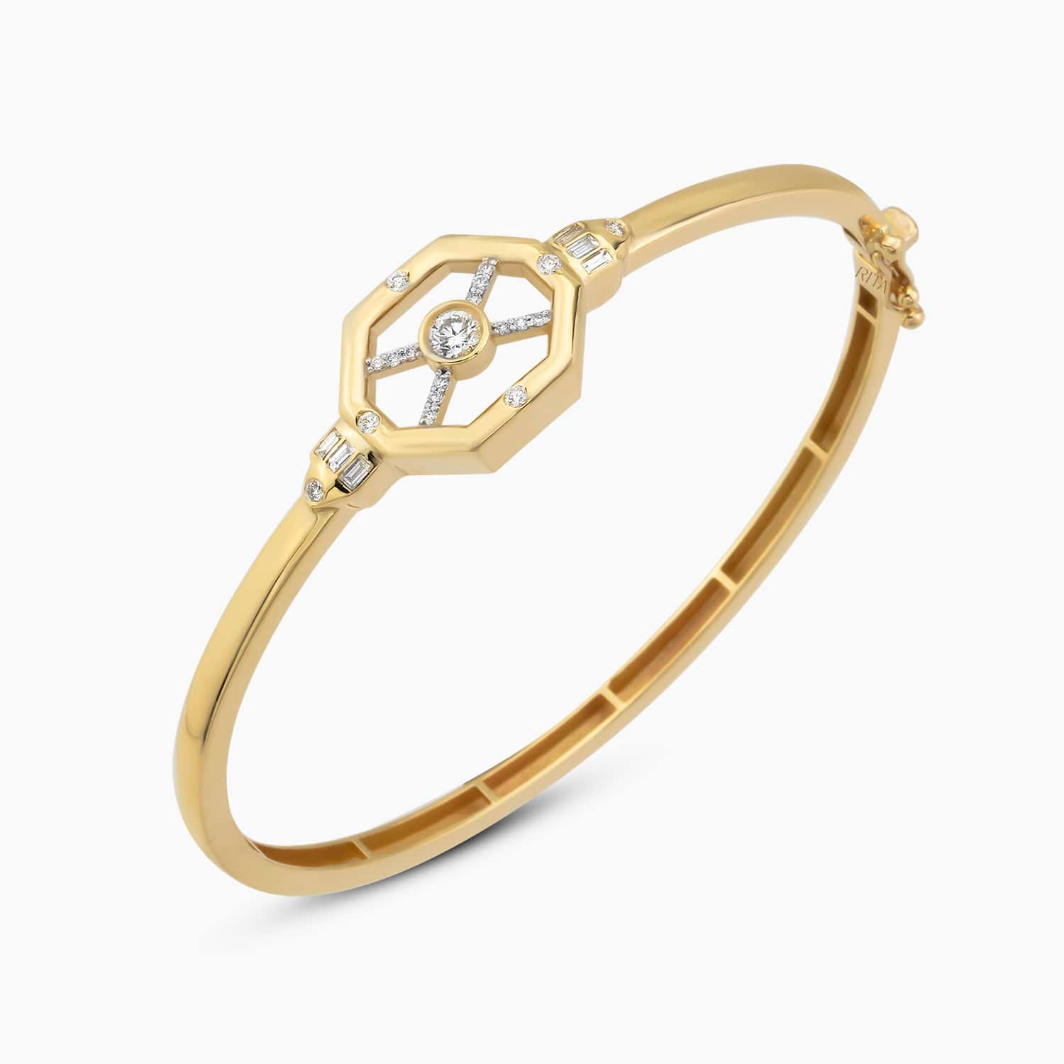 Octagon Diamond Bangle