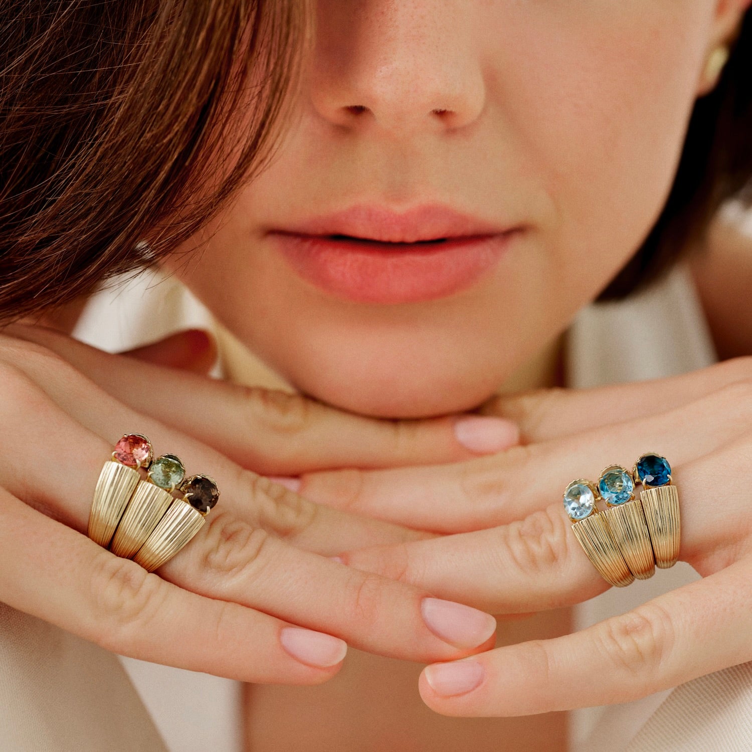 Smoky Topaz Gemstone Heirloom Ring