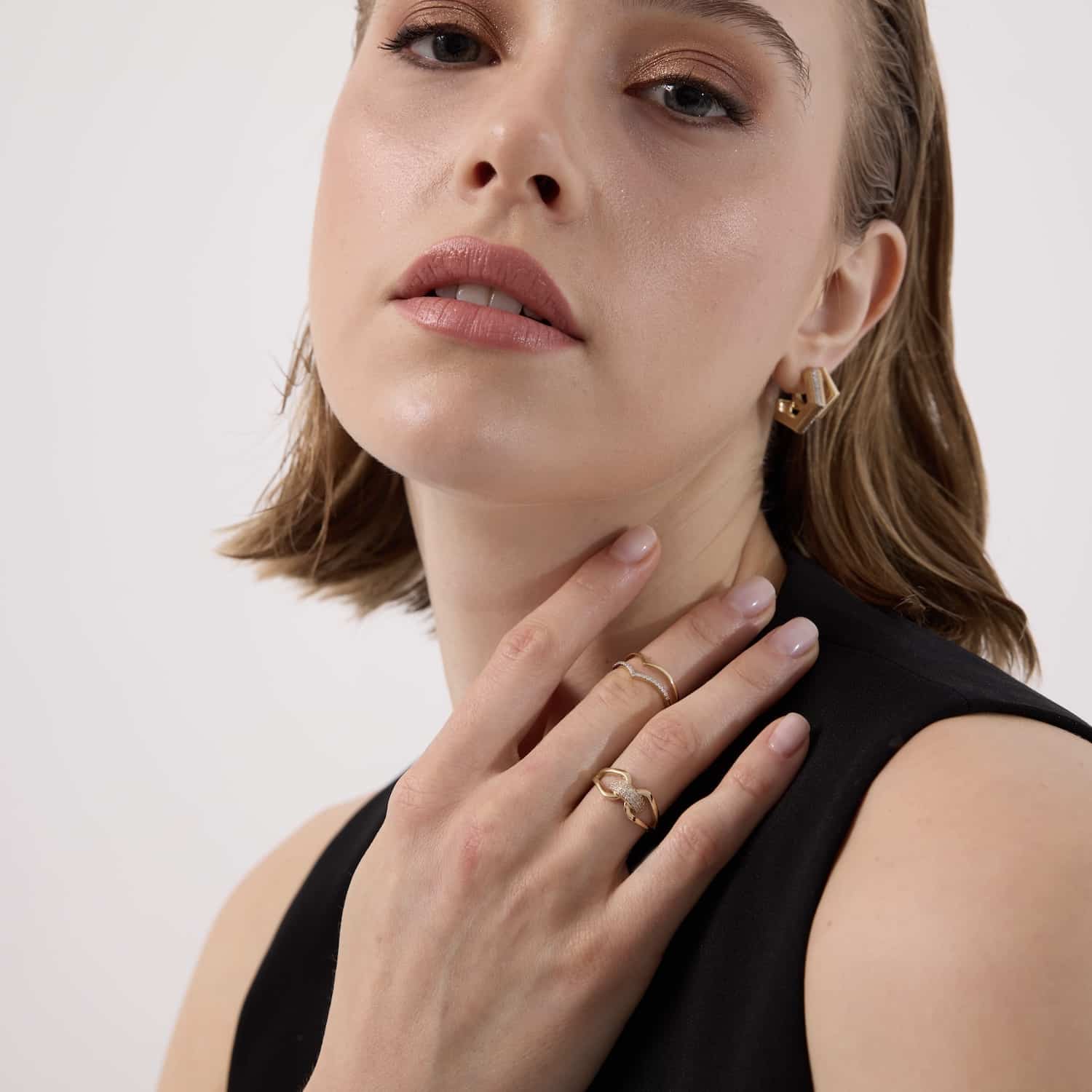 Diamond Wishbone Ring