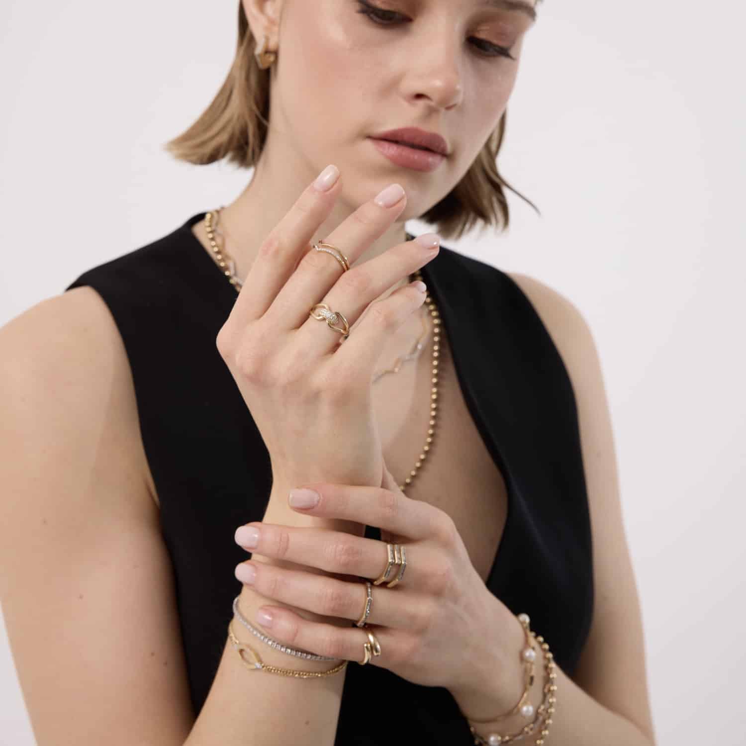 Diamond Wishbone Ring