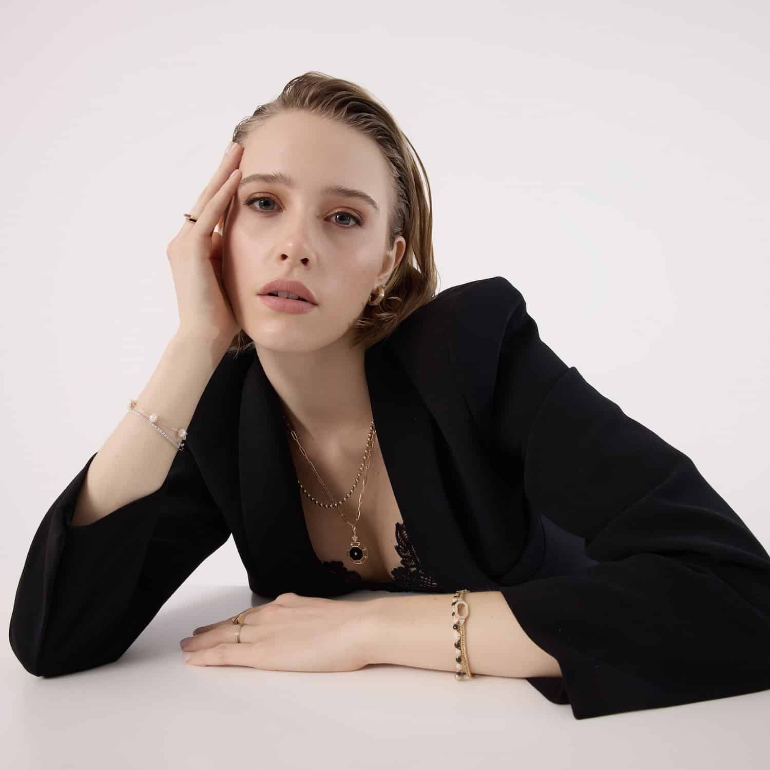 Diamond Octagon Straw Bracelet
