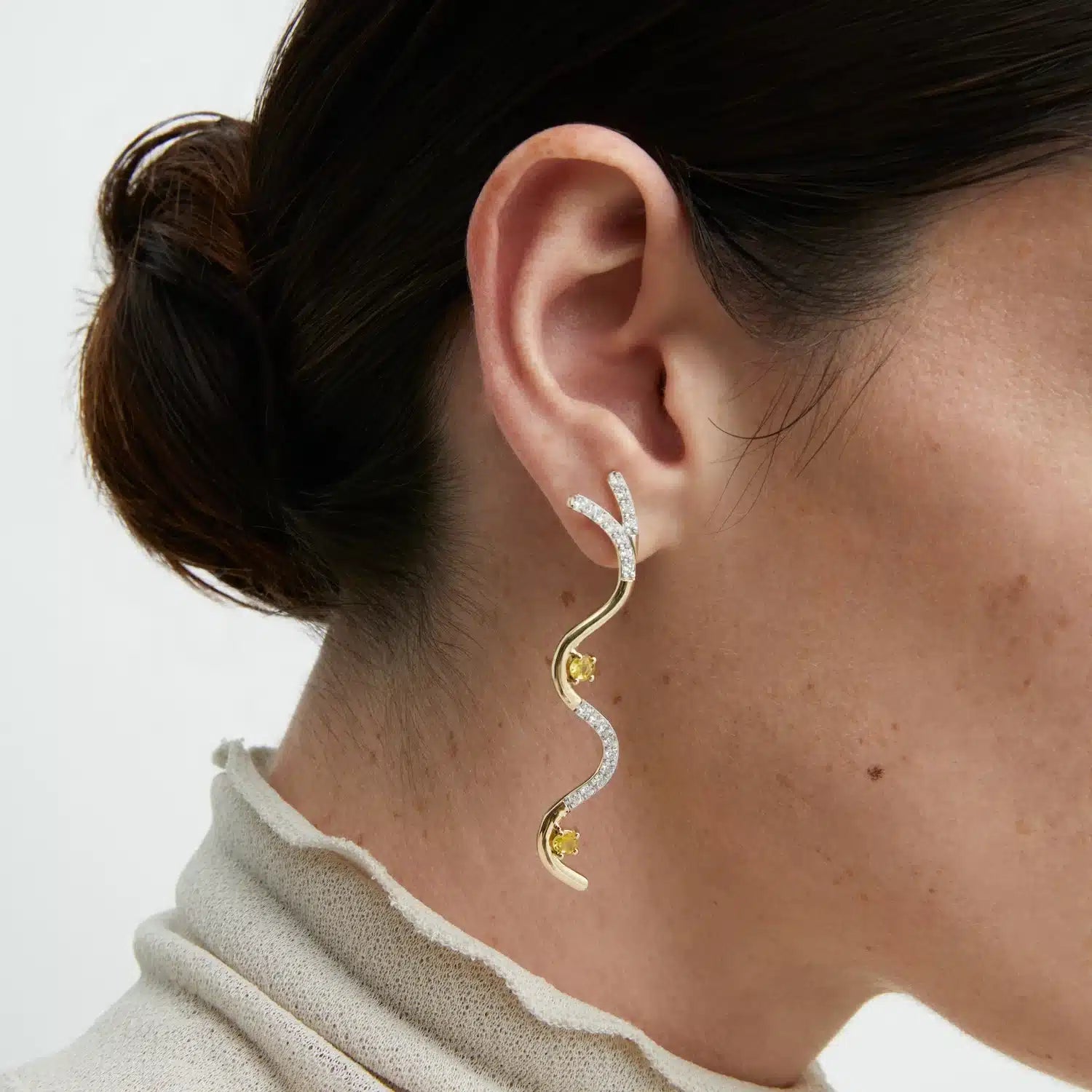 Snake Diamond Earrings