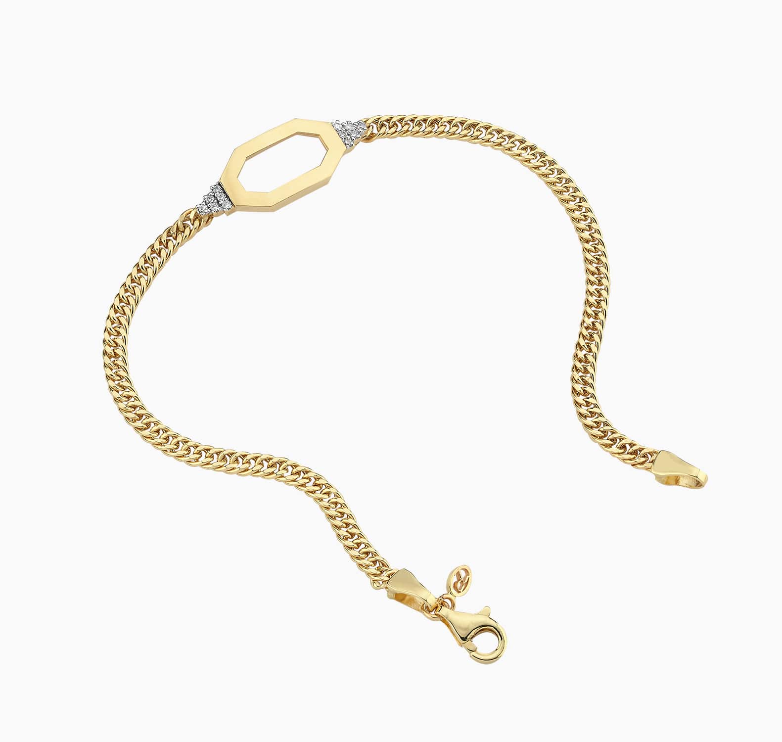 Diamond Octagon Straw Bracelet