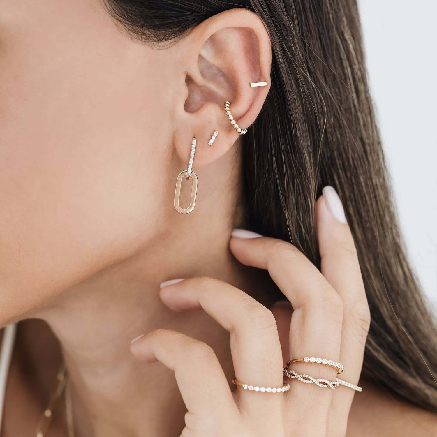 Convertible Diamond Drop Earrings