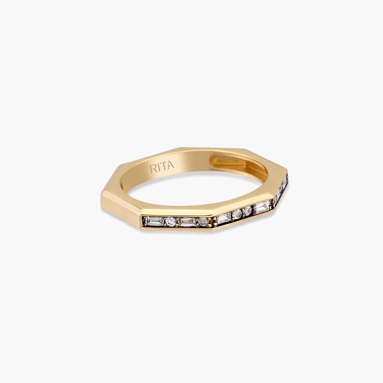 Baguette Diagonal Ring