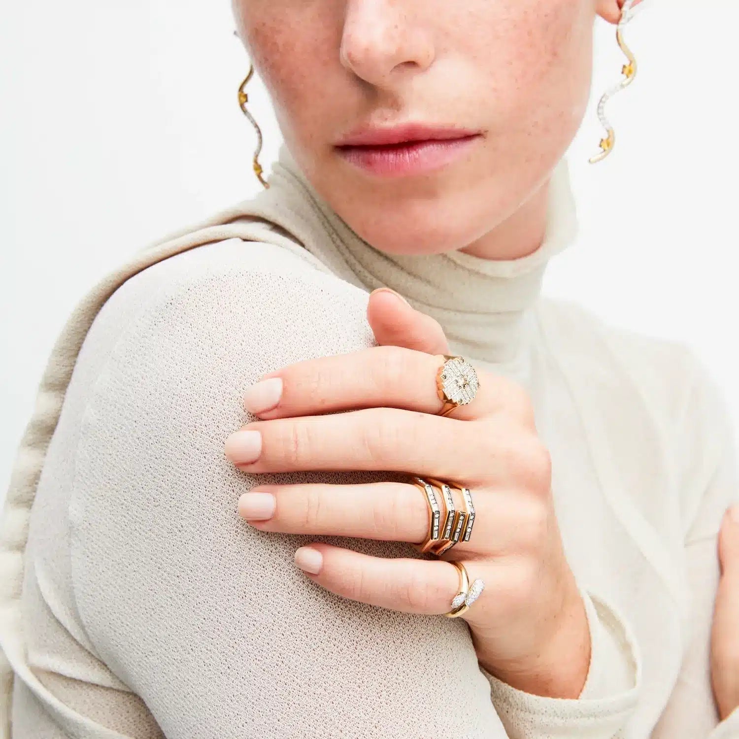 Baguette Trio Diagonal Ring
