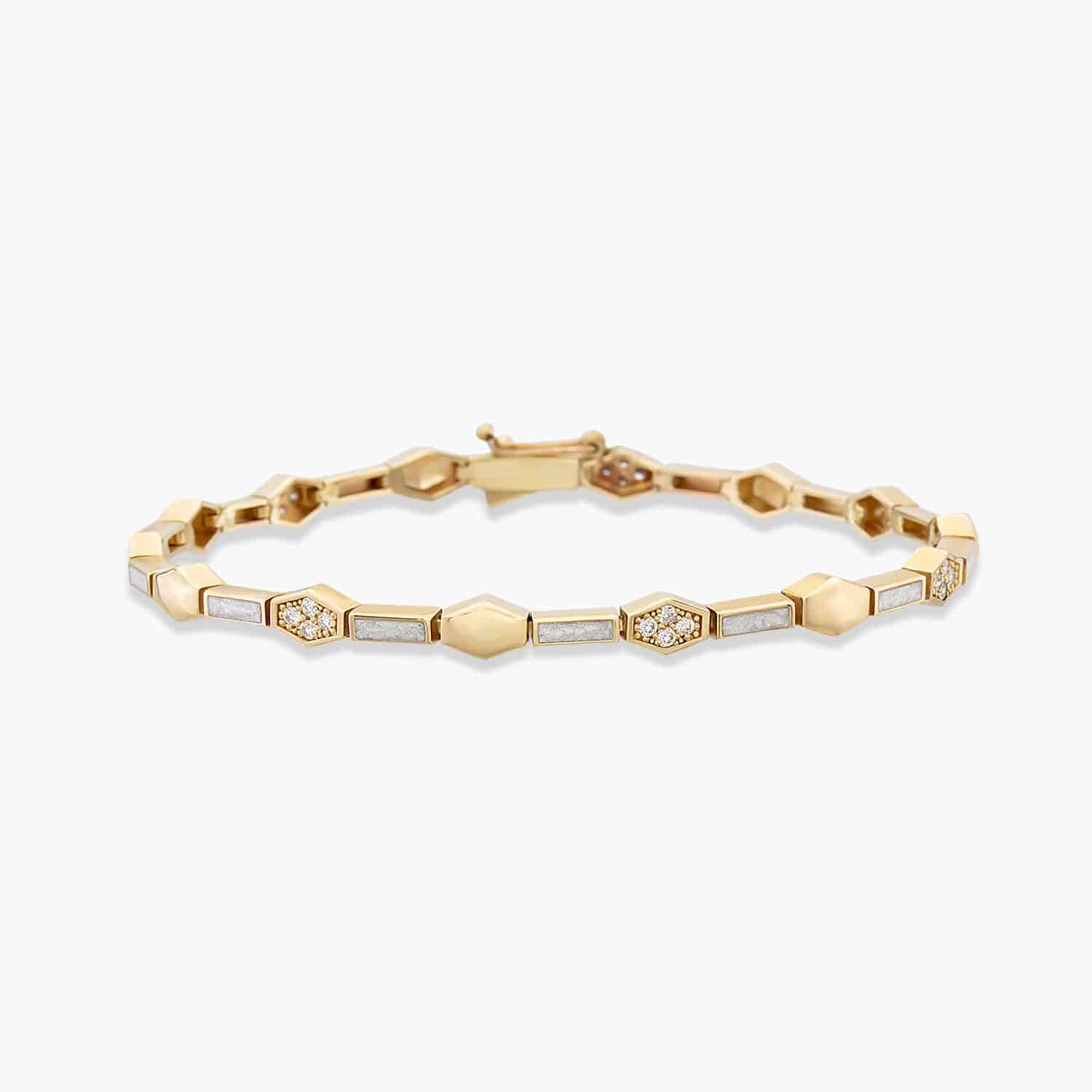 Diamond Enamel Geometric Bracelet