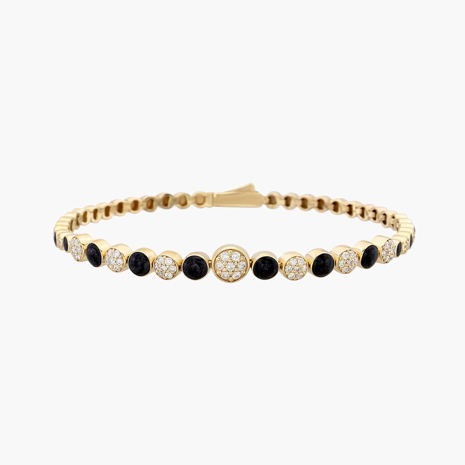 Diamond Enamel Tapered Bracelet