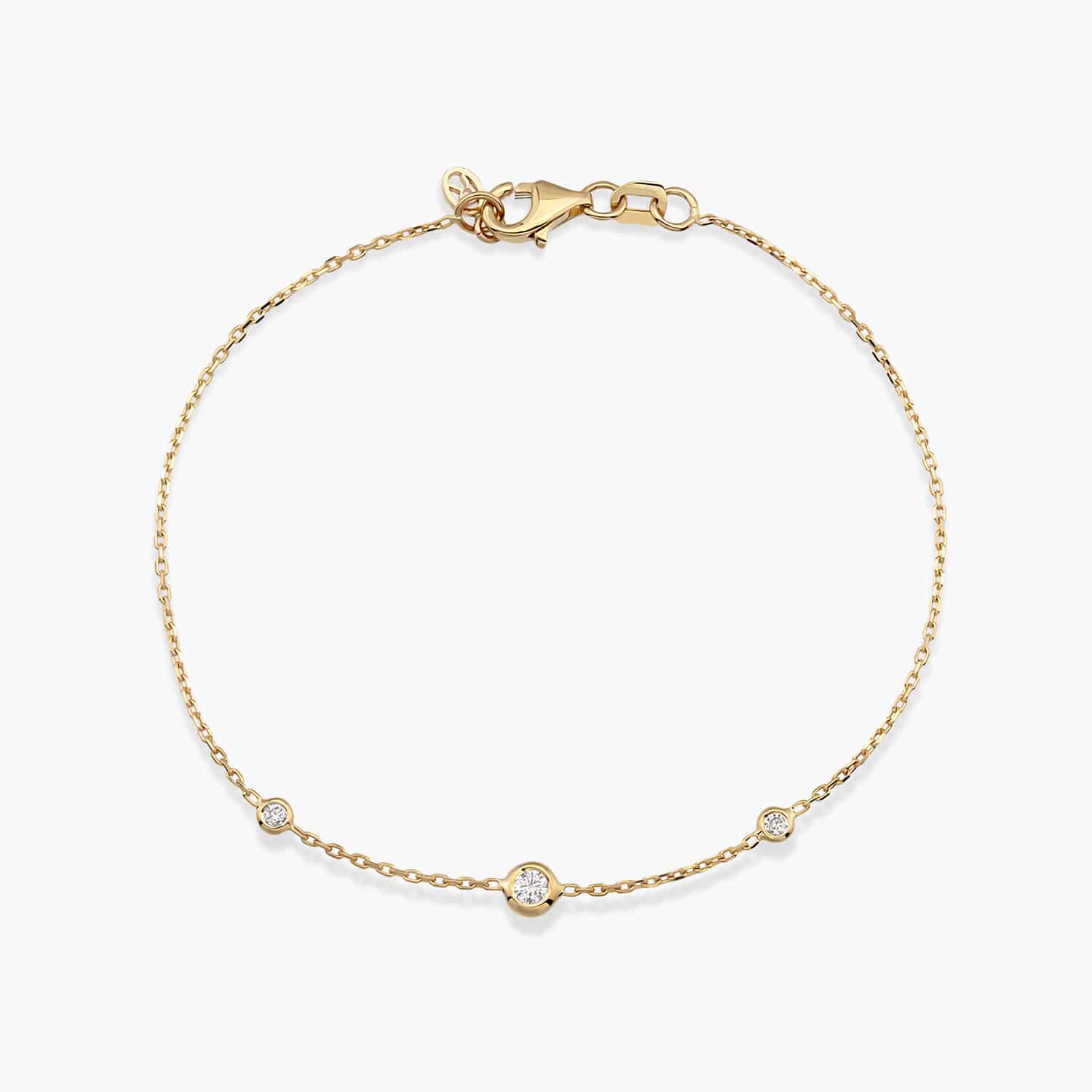 Trio Diamond Chain Bracelet