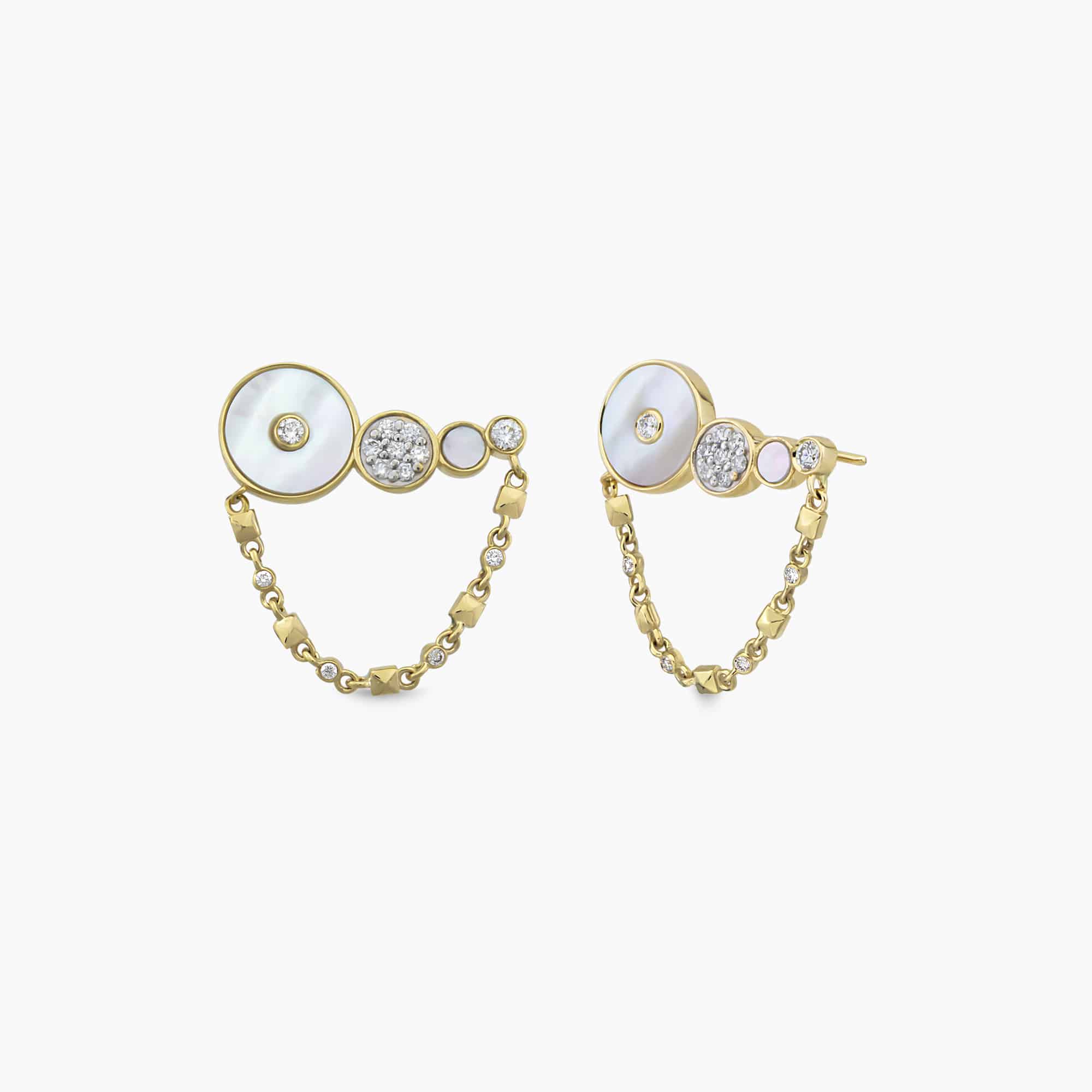 Circular Pearl Ear Climber