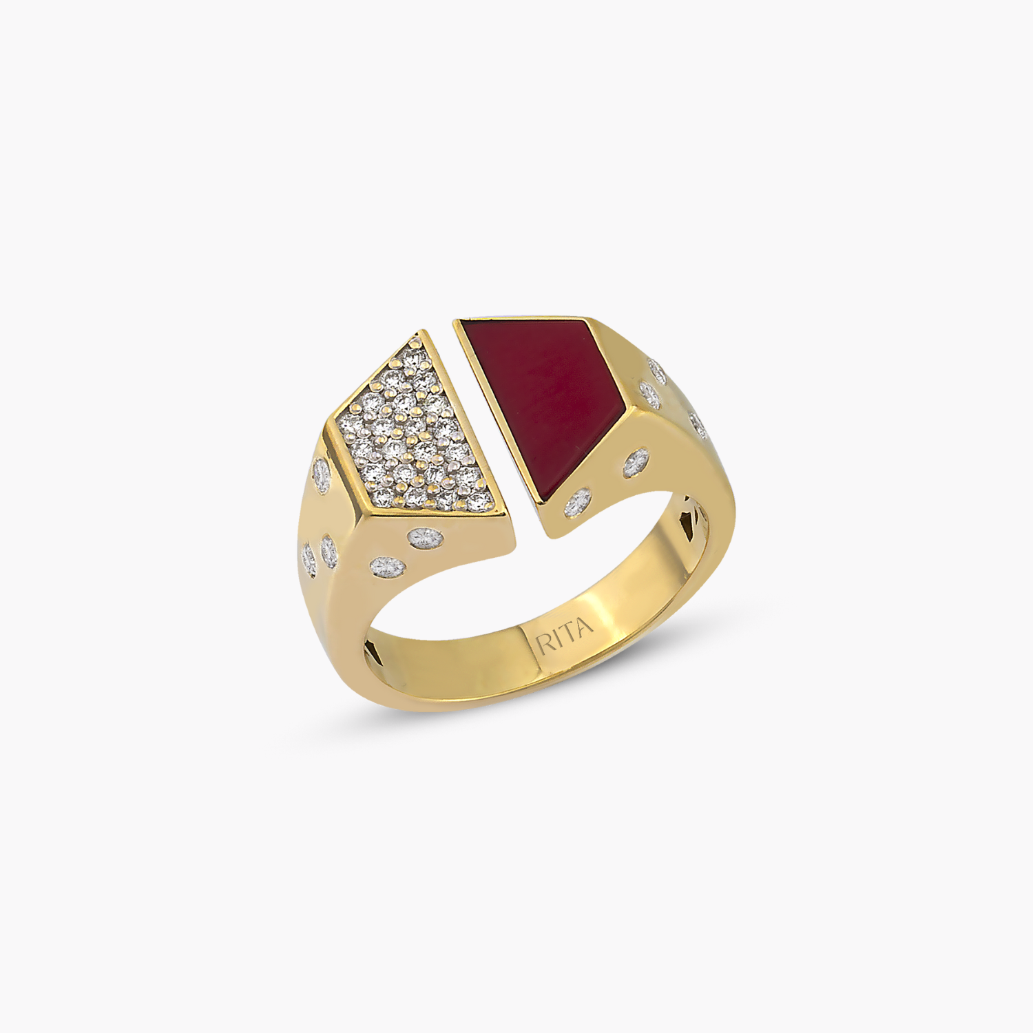 Coral Split Ring