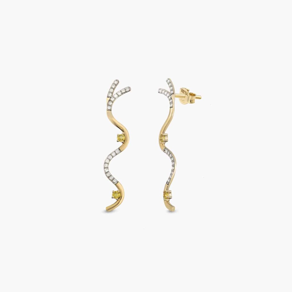 Snake Diamond Earrings