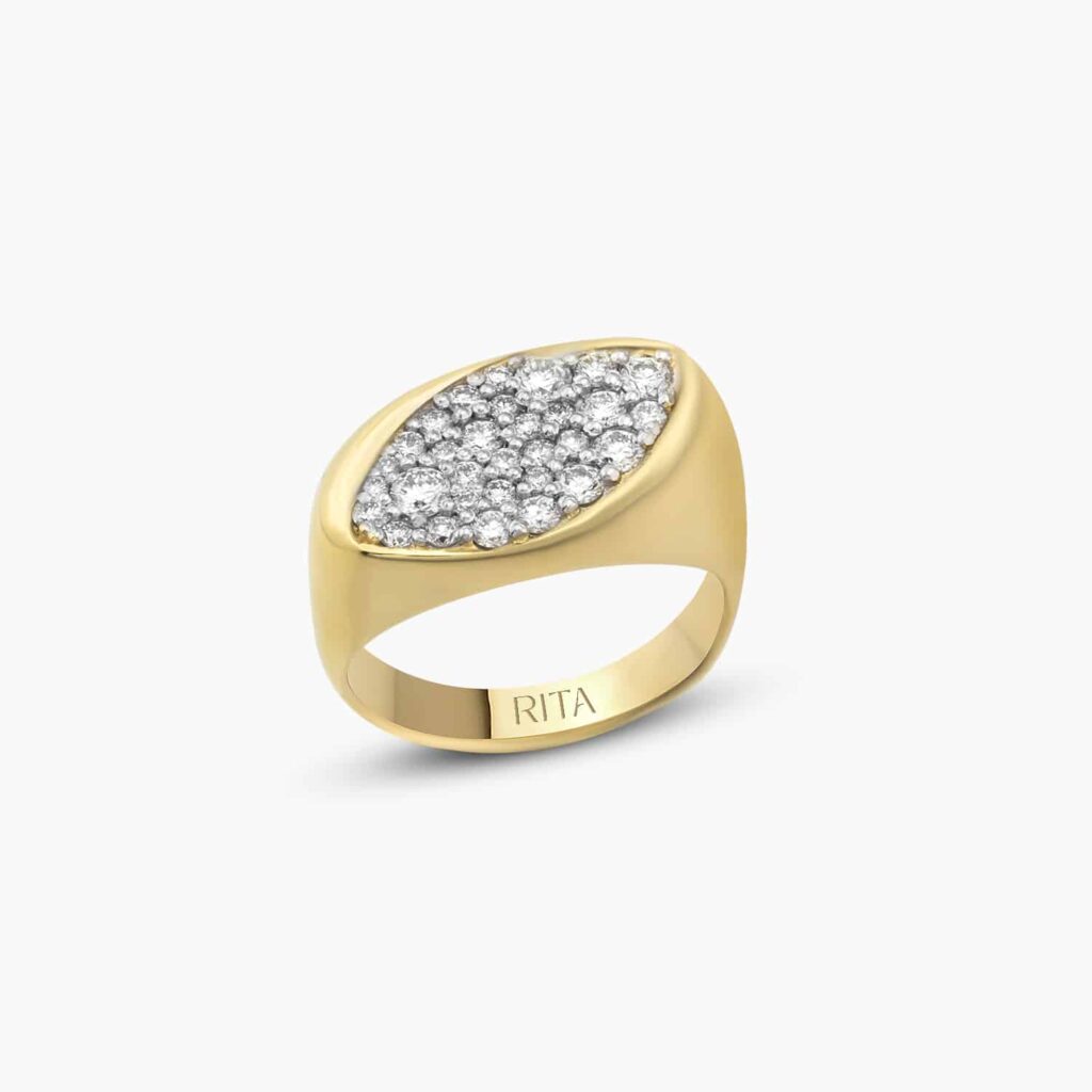 Pave Navette Ring