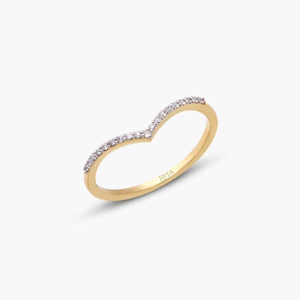 Diamond Wishbone Ring