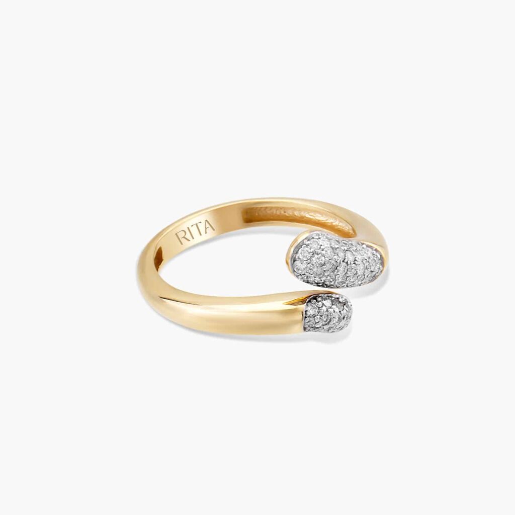 Serpent Diamond Pinky Ring